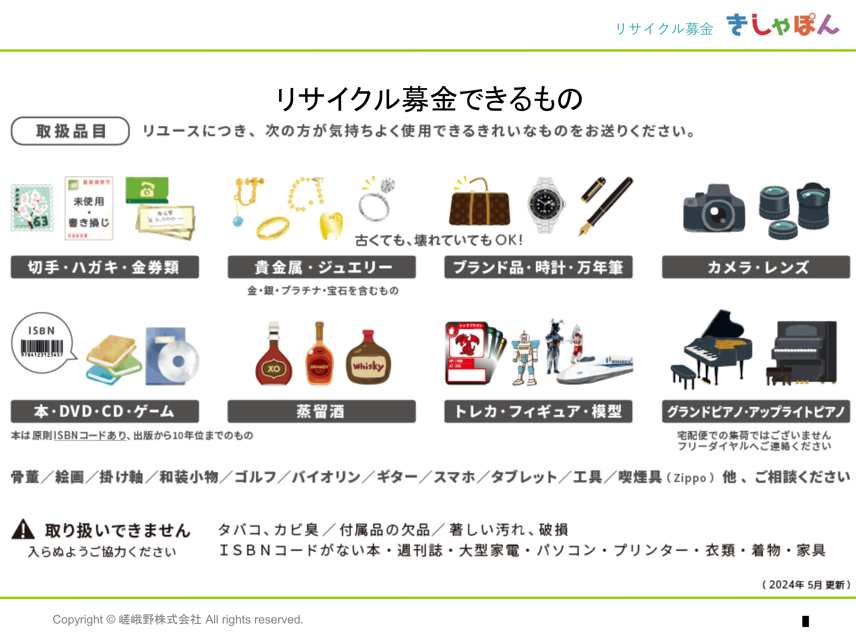 募金できるもの・できないもの